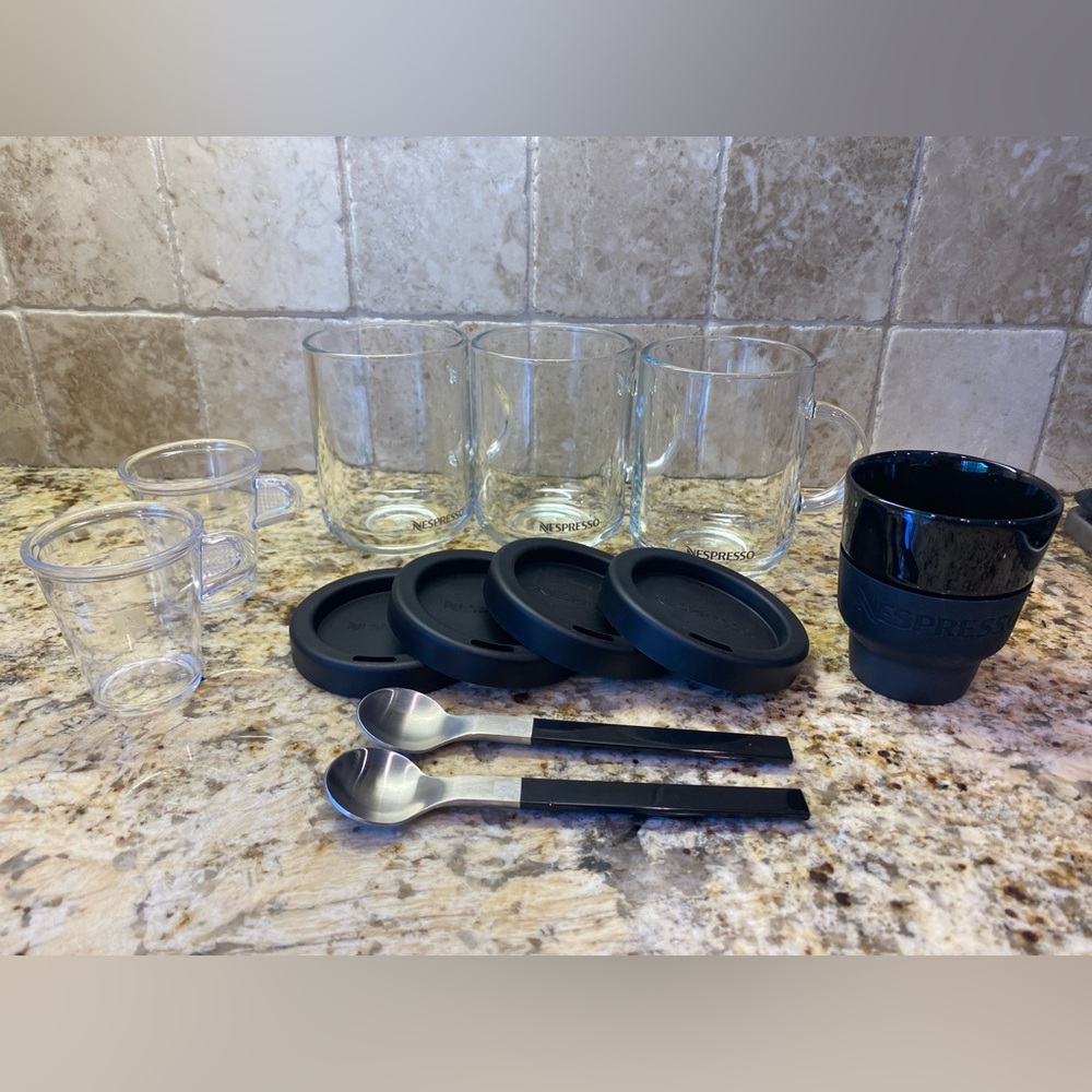 Nespresso Mugs, Spoons, Travel Lids, and Espresso Cups